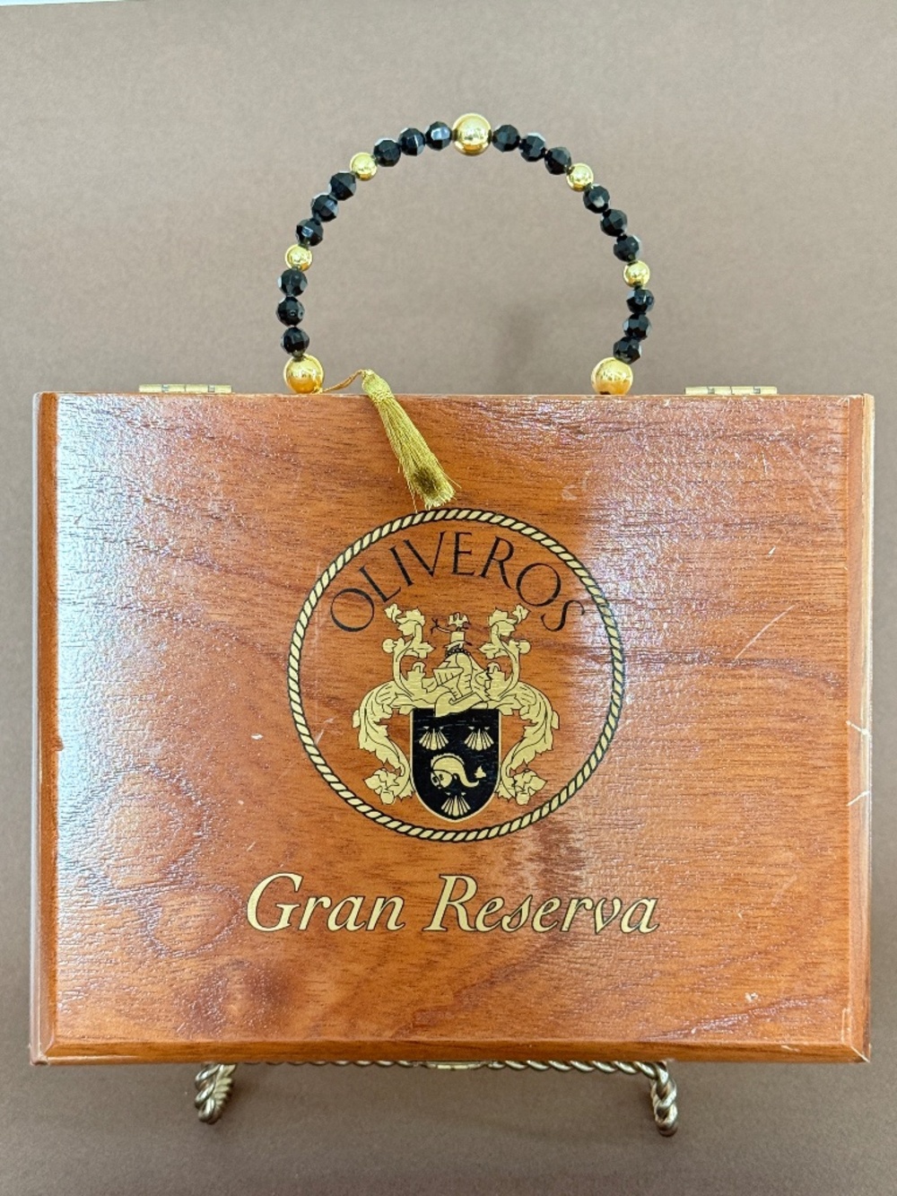 UPCYCLED OLIVEROS GRAN RESERVA Wooden Cigar Box Purse